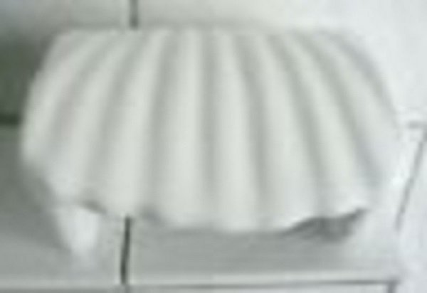 Toilettenpapierhalter aus Keramik in Form einer Muschel Dekor weiß